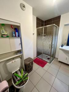 Koupelna v ubytování New and perfectly arranged apartment in Lyon!