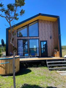 Bygningen som feriehuset ligger i