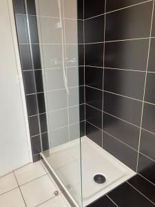 Phòng tắm tại Le Portzic, Appartement proche plage de Morgat