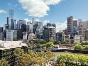 Udsigt til Melbourne eller udsigt til byen taget fra hotellet