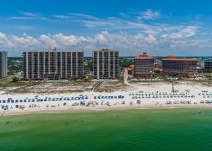 an aerial view of a beach and buildings at Phoenix East II 2032 in Orange Beach +30 photos
