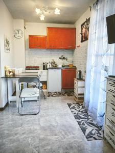 Køkken eller tekøkken på the panoramic terrace of Fiore Pelli