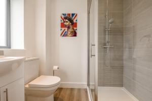 a white bathroom with a toilet and a shower at 2 Bed in Tintagel oc-g33170 in Tintagel +17 photos