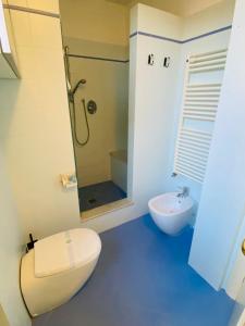 een badkamer met toilet en wastafel bij Amici Miei Rooms in Cremona +5 foto's