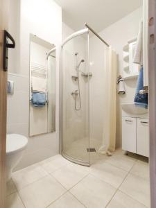 Koupelna v ubytování Przystawy Agroturystyka