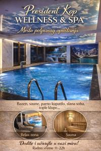 un cartello per un centro benessere con piscina di Dajoda free spa a Kopaonik