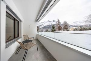 En generel udsigt til bjerge eller udsigt til bjerge taget fra lejligheden