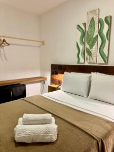 En eller flere senge i et værelse på Quarto pra Casal, no centro de Jericoacoara!