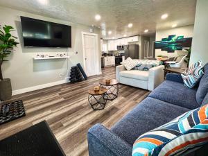 Et opholdsområde på Sun & Snow Bungalow