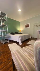 a bedroom with a bed and a book shelf at QHAWANA CABAÑAS & SUITES in La Rioja +45 photos