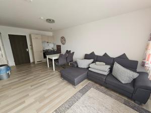 a living room with a couch and a table at King Apartment Luftkurort Bayerischen Wald in Sankt Englmar