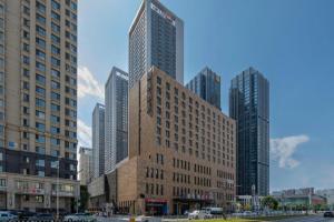 Nespecifikovaný výhled na destinaci Šen-jang nebo výhled na město při pohledu z hotelu