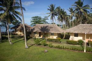 an image of a resort with palm trees at Amor Farm Beach Resort in Donsol