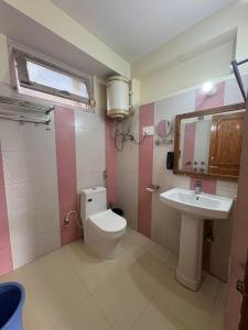 un bagno con un water e un lavandino di Hotel Purnima by smugglers hotels a Kasol