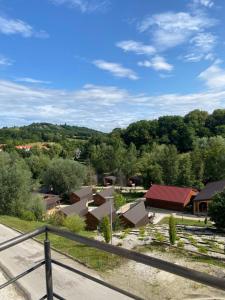 a view of a village with trees and buildings at Apartman Lapaž 12 in Toplice Sveti Martin