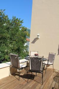 A balcony or terrace at Hotel Hermes Tirana