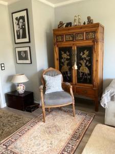 Posezení v ubytování Golfplatz Motzen-Apartment mit Aussicht und vielem Komfort