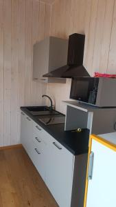 a kitchen with a sink and a counter top at La Mandulera in Rivalta di Torino +6 photos