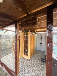 a room with a bathroom with a sink and a counter at Greenview Villa Sofia in Drenovo