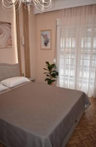 a bedroom with a large bed and a window at Galleria Home in Serres