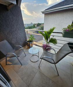 Balkón nebo terasa v ubytování Blue sky