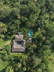 an overhead view of a house in the forest at Villa Kobeimalhena, Matara in Matara
