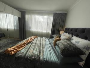a bedroom with a bed and a couch at Guesthouse Nature Escape Sleeps up to 6 in Heathcote