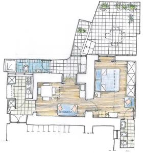 The floor plan of Casa Maruzzella