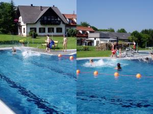 Der Swimmingpool an oder in der Nähe von Gasthof Christine Enne