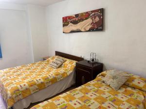 En eller flere senge i et værelse på La Casa los Trancos, a 15 minutos de Cazorla