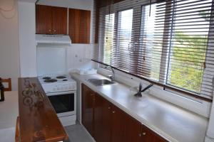 a kitchen with a sink and a stove at Digenis Studios in Lygia +39 photos