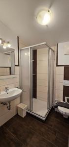 Koupelna v ubytování Maisonette Haus Amade + 17 fotografií