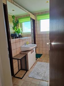 a bathroom with a sink and a mirror at Casa Hess in Velden am Wörthersee
