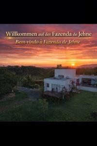 een foto van een zonsondergang met de woorden willomon en later fazenda die bij Fazenda de Jehne in Camamu