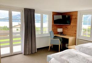 TV a/nebo společenská místnost v ubytování Hotel Friedheim Weggis