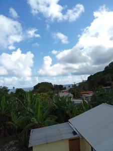 uitzicht op de oceaan vanuit een huis bij Cassiane apartments in Thibaud
