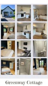 a collage of photos of a kitchen and a house at Greenway Cottage in Baltonʼs Cross Roads +32 photos