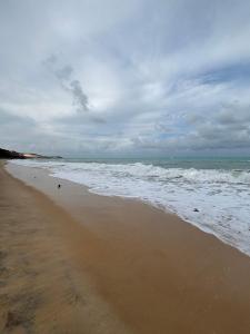 a beach with the ocean and the shoreline at Eco Camping Surf in Pipa