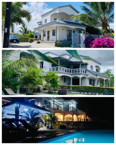 two pictures of a building and a house at Serenity Villa in Balaclava