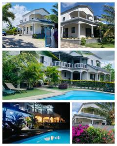 a collage of four pictures of a house at Serenity Villa in Balaclava