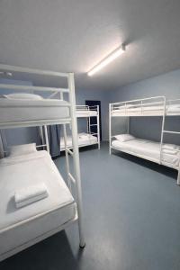 een kamer met 3 stapelbedden bij Zen Hostel in Townsville