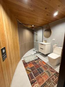 un bagno con un water e un lavandino di Kolsay Kazakh Village a Saty