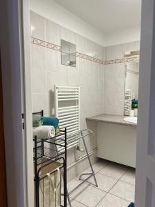 un piccolo bagno con lavandino e bancone di Le Central Victoria VII - Central district - Stanislas - Train station a Nancy