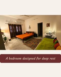 a bedroom designed for deep rest with a bed at Ashiana By Ijabojyu- Pet friendly Homestay in Dehradun