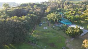 an aerial view of a park with a tent at ViangPhing Resort in Mae Chan