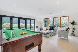 a living room with a pool table in it at 7 Bed in Ashton oc-p00891 in Germoe