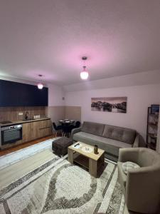 a living room with a couch and a table at Apartment Mountain Paradise Plav in Plav
