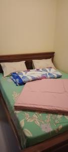 a bed with two pillows on top of it at Safira in Ngadisari