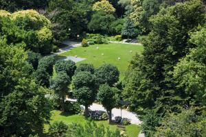 an aerial view of a park with trees and animals at Hilton Istanbul Bosphorus in Istanbul