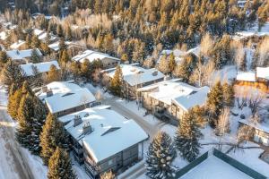an aerial view of a resort in the snow at Abode at Sundance in Teton Village